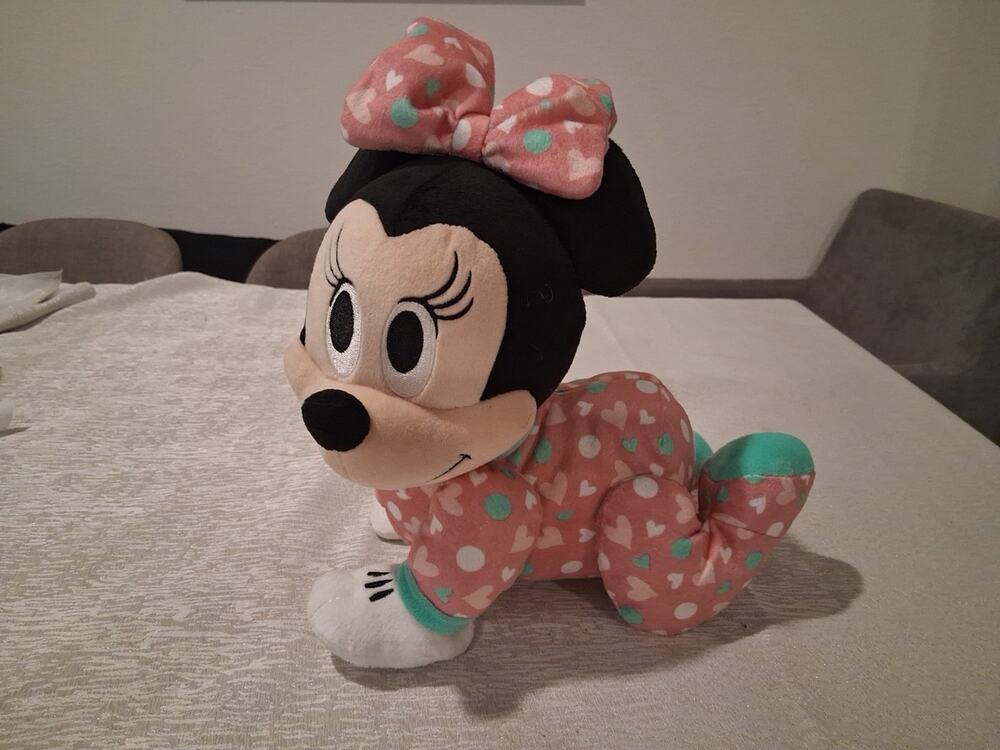 Just Play Disney Baby Minnie Mouse Musical Crawling talking Pals Plush learn